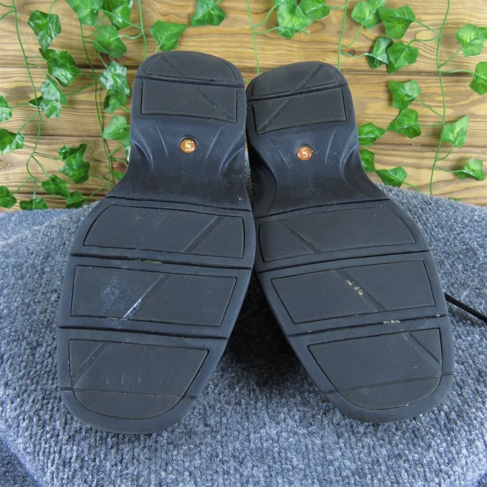 Clarks Men Unstructured Derby Oxfords Black Leather 10 Medium Gently Used 2025‎